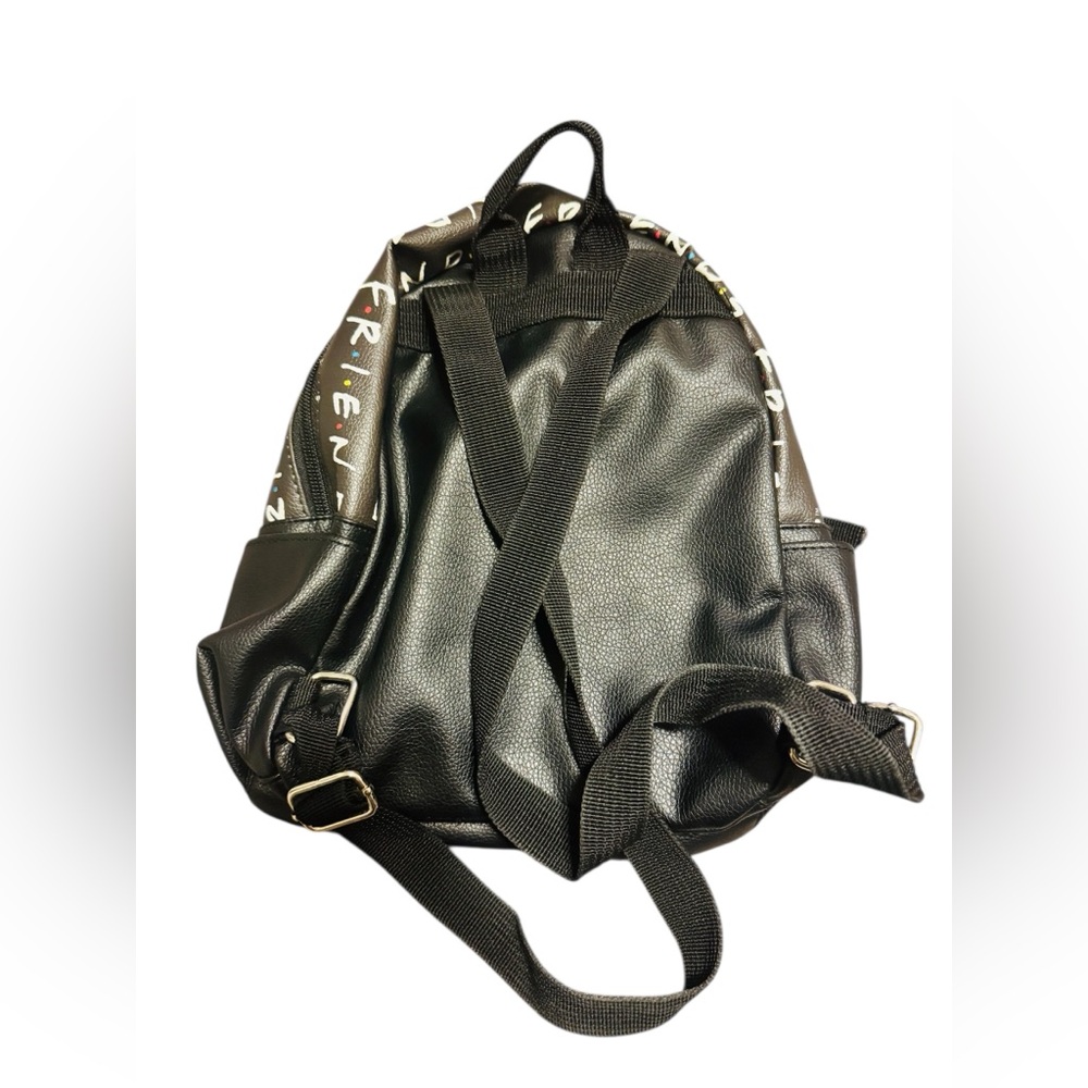 FRIENDS SHOW Mini Backpack All Over Spell Out Pleather Accessory Innovations 12” - Picture 2 of 8